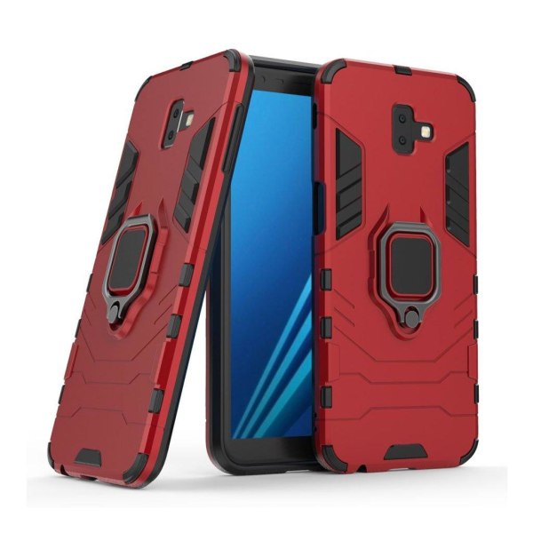 Samsung Galaxy J6 Plus (2018) kickstand hybrid etui - Rød Red