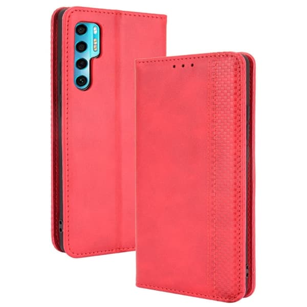 Bofink Vintage TCL 20 Pro 5G lærveske - Rød Red