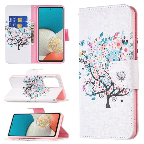 Wonderland Samsung Galaxy A53 5G Flip Etui - Blomst Træ Multicolor