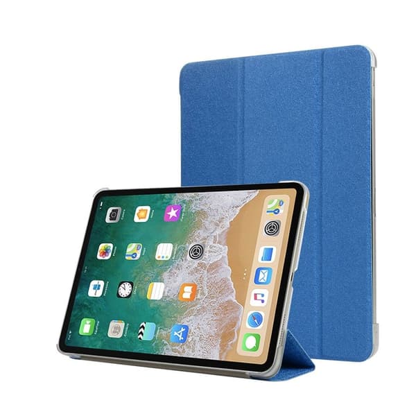 iPad Pro 11" (2018) tre-folds læder flip etui - Mørkeblå Blue