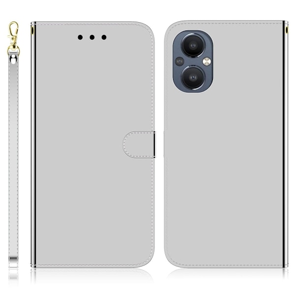 Mirror OnePlus Nord N20 5G Flippetui - Sølv Silver grey
