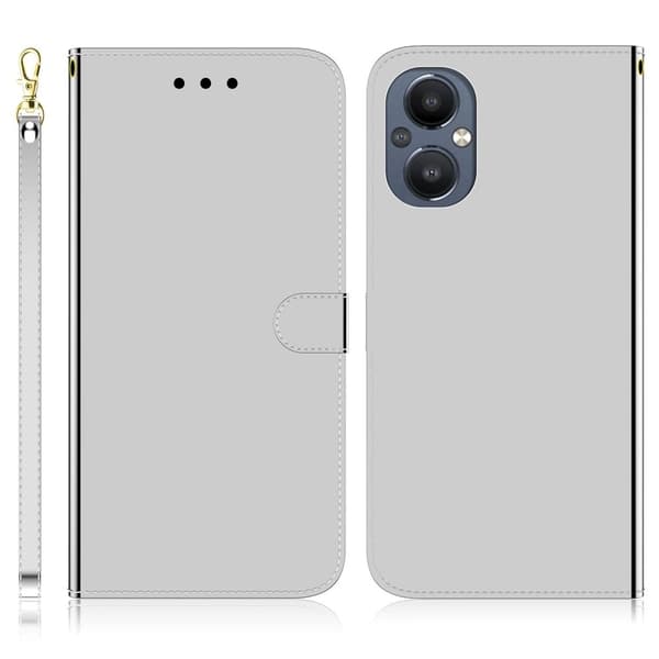 Mirror OnePlus Nord N20 5G Läppäkotelo - Hopea Silver grey