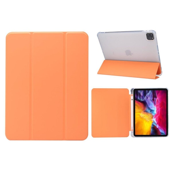 iPad Pro 11 tum (2020) / (2018) coolt trefaldigt läderfodral - O Orange