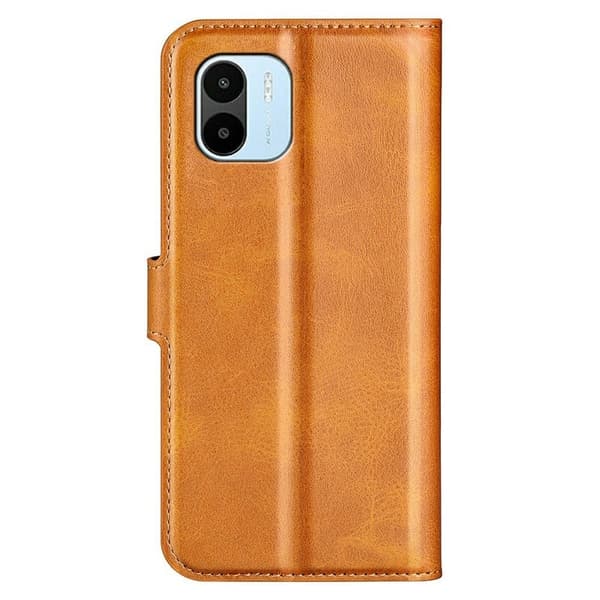Hållbart konstläder Xiaomi Redmi A1 fodral med plånbok - Gul Gul