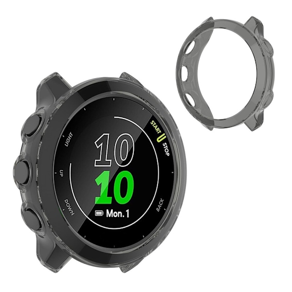 Garmin Forerunner 158 / 55 TPU cover - Gennemsigtig Sort Black