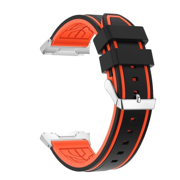 Fitbit Ionic klokkereim laget av silikon - Svart og oransje Multicolor