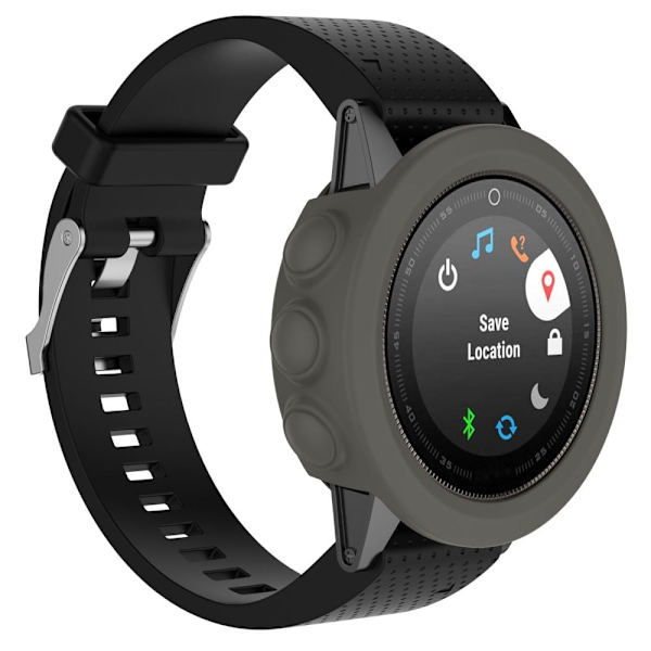 Garmin Fenix 5S / 5S Plus silikonisuojus - Harmaa Silver grey