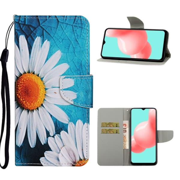 Wonderland Samsung Galaxy A12 5G Flip etui - Krysantemum Multicolor
