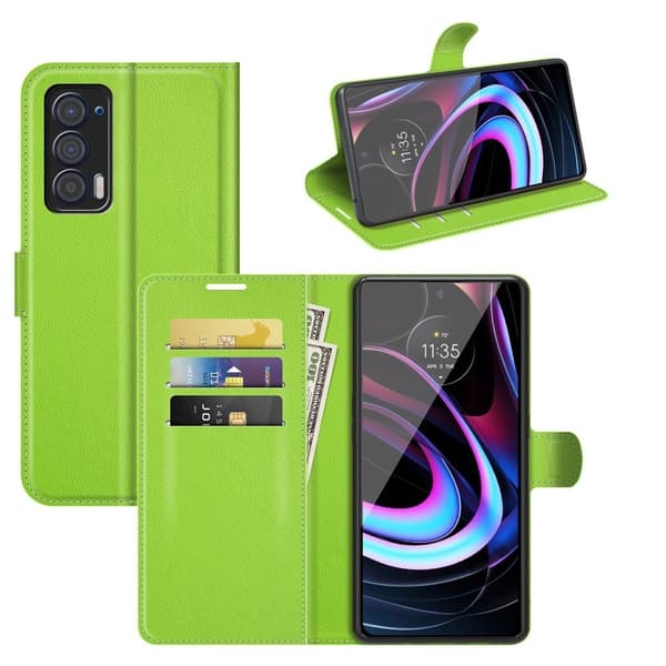 Classic Motorola Edge (2021) Flip Etui - Grøn Green