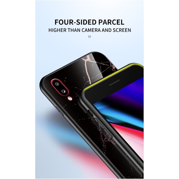 Fantasy Marble Samsung Galaxy A10s cover - Guld / Sort Black
