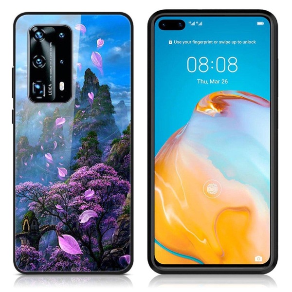 Fantasy Huawei P40 skal - Lila Blomma multifärg