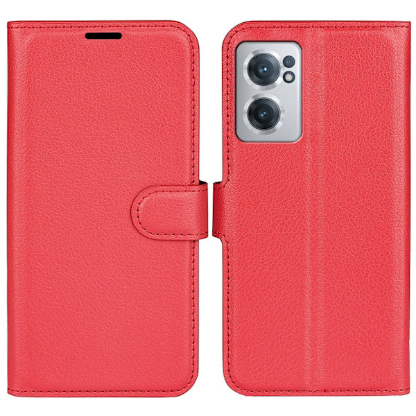 Classic OnePlus Nord CE 2 5G flip kuoret - Punainen Red