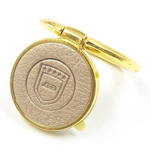 Universal ringestander i læder med skjoldmønster - Guld Gold