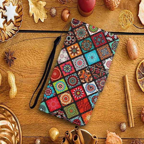 Wonderland Xiaomi Redmi 9C Flip etui - Unik blomst Multicolor