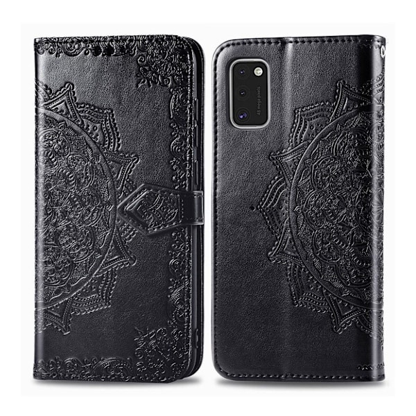 Mandala läder Samsung Galaxy A41 fodral - Svart Svart