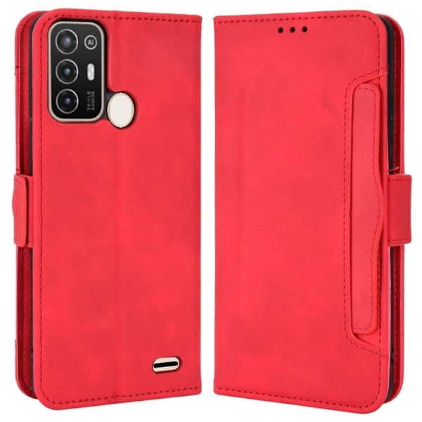 ZTE Blade A52 moderni nahkainen lompakkokotelo - Punainen Red
