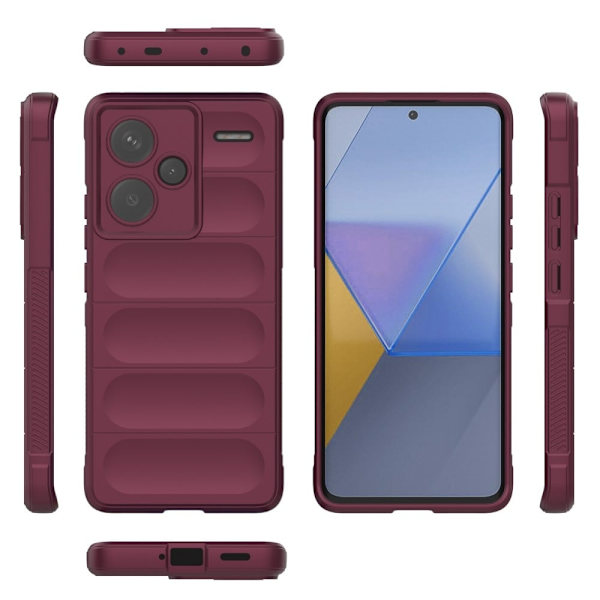 Deksel med mykt grep for Xiaomi Redmi Note 13 Pro Plus - Vinrød Red