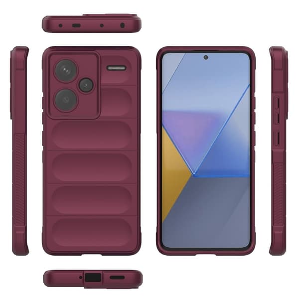 Mjukt greppformat Xiaomi Redmi Note 13 Pro skal - Röd Röd