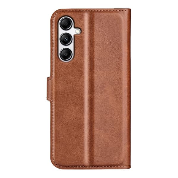 Hållbart konstläder Samsung Galaxy A34 5G fodral med plånbok - Brun Brun