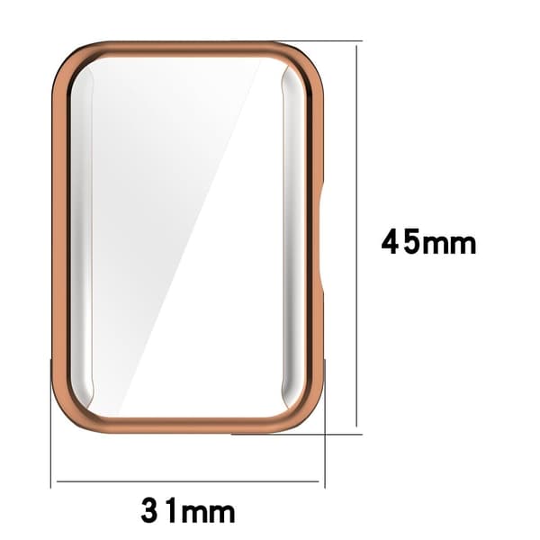 Samsung Galaxy Fit3 Watch Frame Case Electroplating Fully Wrapped Flexible Watch Cover - Lyserød Pink