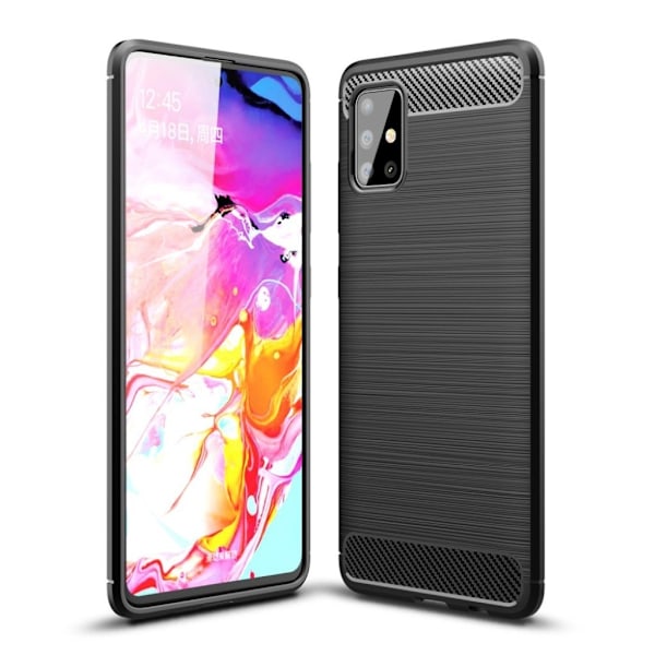 Carbon Flex cover - Samsung Galaxy A51 – Sort Black