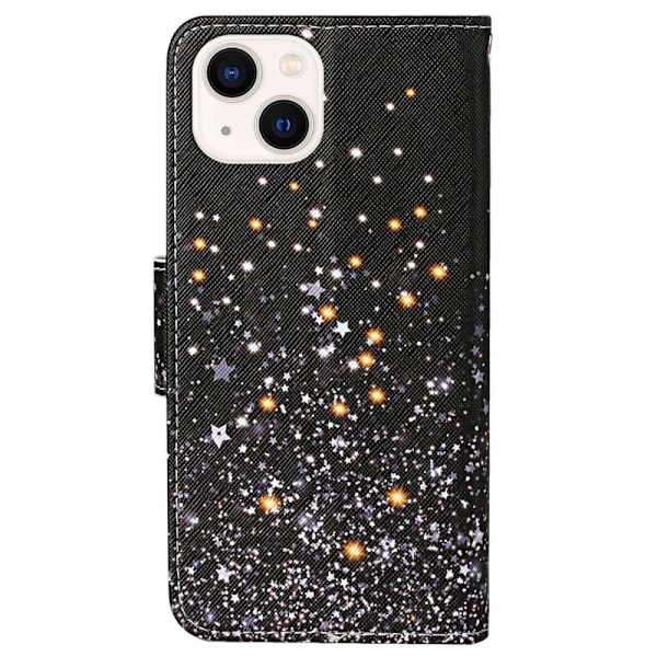 Wonderland iPhone 14 Plus flip etui - Knuste Stjerner Black