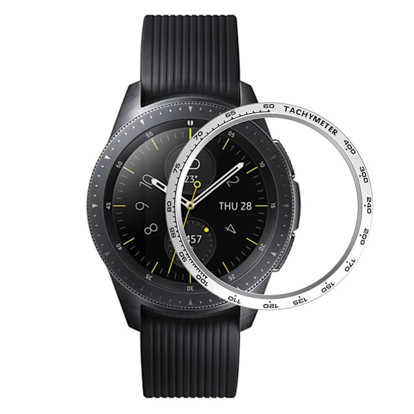 Samsung Galaxy Watch (42mm) Rustfritt Stål Bezel - Sølv Silver grey