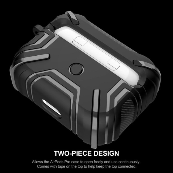 AirPods Pro 2 skyddsfodral med spänne - Blå Blå