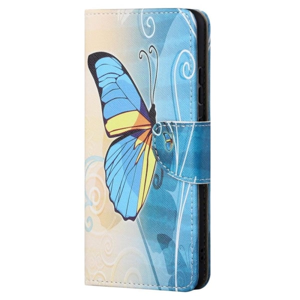 Wonderland Samsung Galaxy A03 Core Flip Etui - Blå Sommerfugl Blue