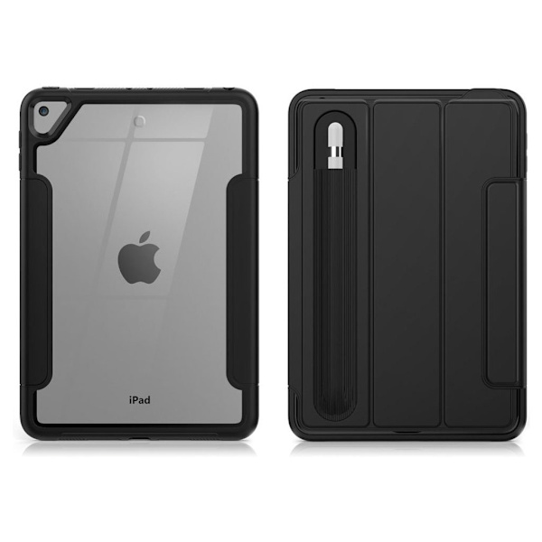 iPad Mini (2019) elegant tri-fold etui - helt sort Black
