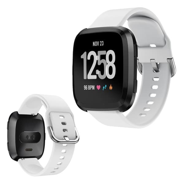 Fitbit Versa Silikon Klokkereim - Hvit White