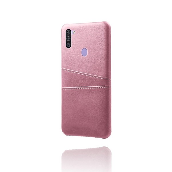 Dual Card Etui Samsung Galaxy M11 - Rødguld Pink