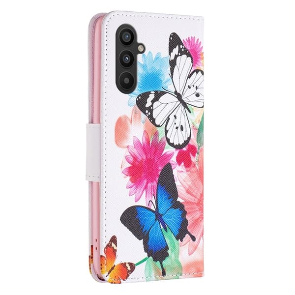 Wonderland Samsung Galaxy A34 5G Flip Etui - To Sommerfugle Multicolor