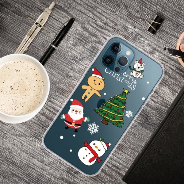 iPhone 14 Pro Max julemønstertryk mobil cover ridsefast, slankt og fleksibelt etui - Cartoons About Christmas Multicolor