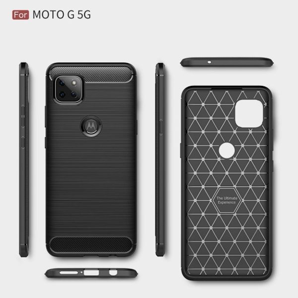 Carbon Flex etui - Motorola Moto G 5G - sort Black