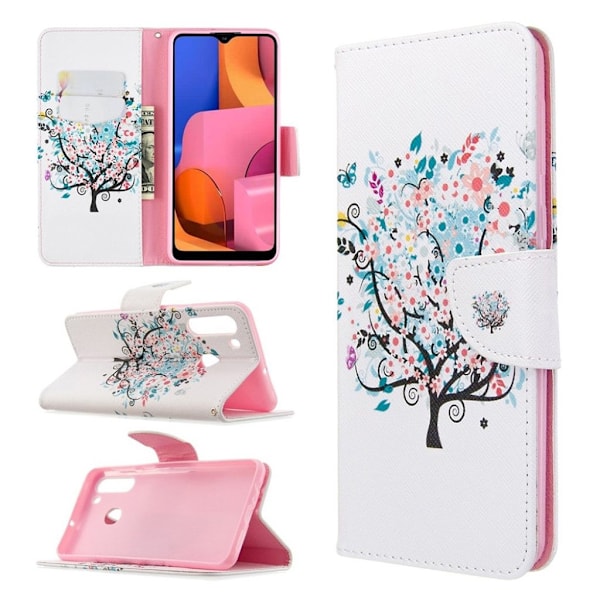 Wonderland Samsung Galaxy A21 flip etui - Farvet Træ Multicolor