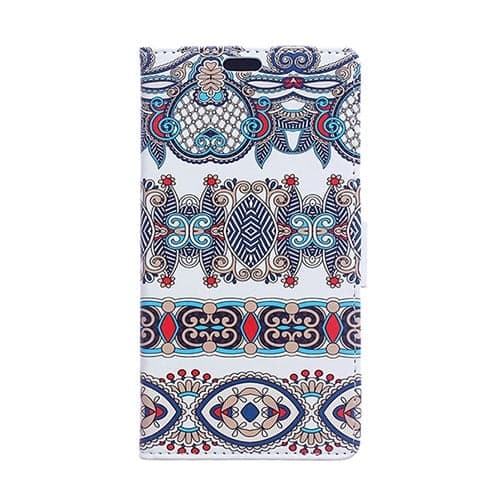Moberg flippetui av PU lær for Huawei P9 Plus - Mønster i klassisk stil Multicolor