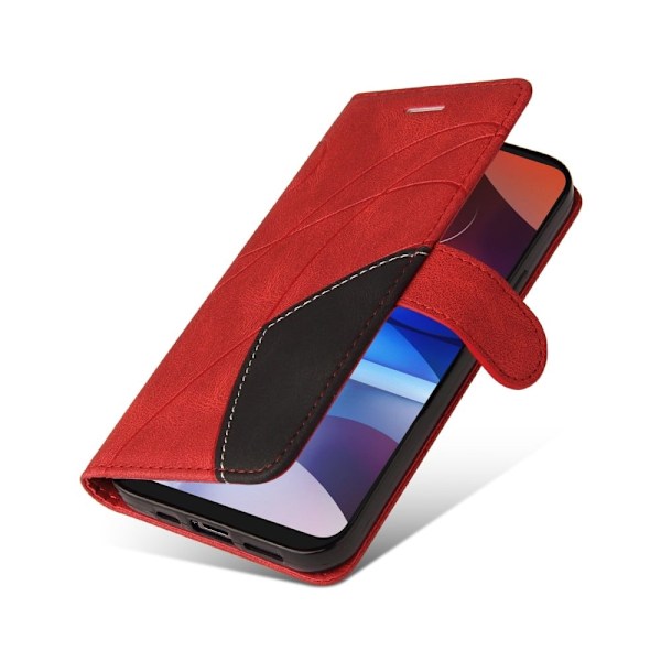 Tekstureret Læder Etui med Strop TilMotorola Moto E7i Power / E7 Power - Rød Red