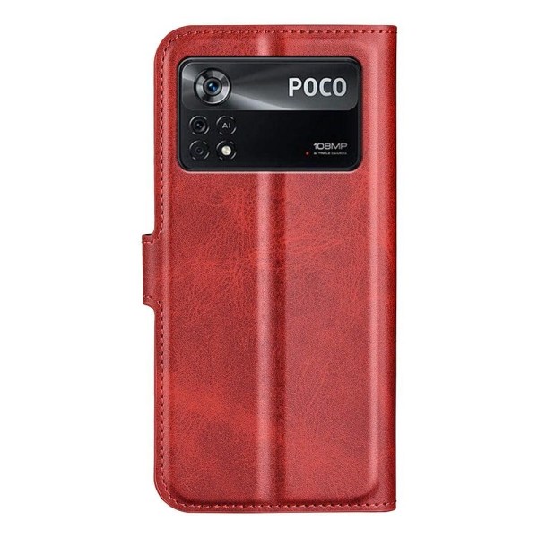 Xiaomi Poco X4 Pro 5G nahkainen lompakokkotelo - Punainen Red