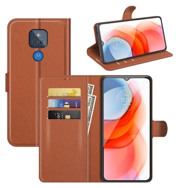 Classic Motorola Moto G Play (2021) Flip etui - Brun Brown