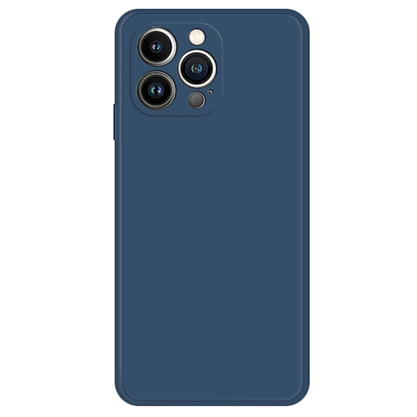 Avfasat gummerat droppskydd för iPhone 15 Pro - Mörkblå Blå