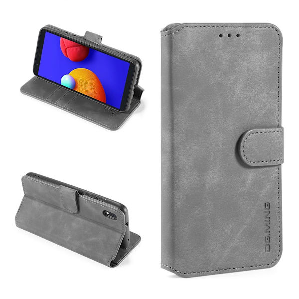 DG.MING Samsung Galaxy M01 Core / A01 Core Retro Case - Harmaa Silver grey