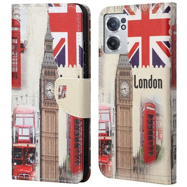 Wonderland OnePlus Nord CE 2 5G flip kuoret - Lontoo Big Ben Multicolor