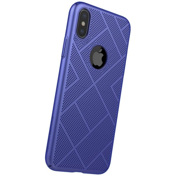 NILLKIN iPhone X plastikk cover - Lilla med inside motiv Blue