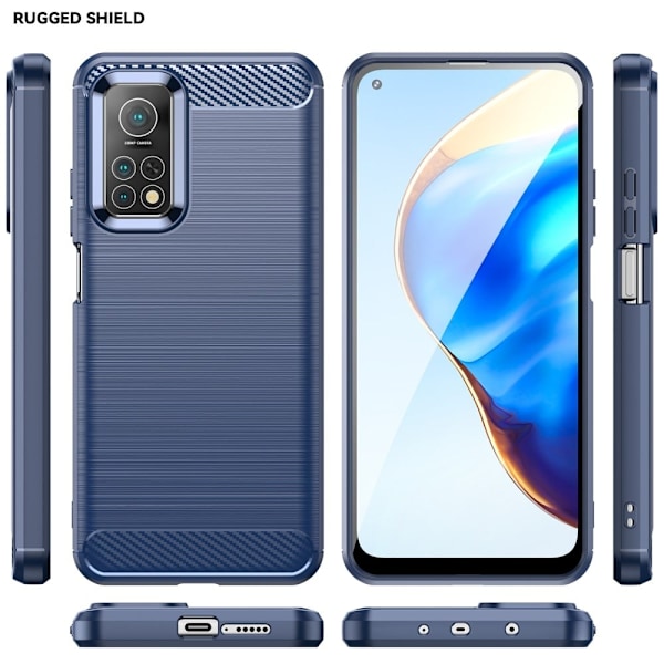Carbon Flex Suojakotelo Xiaomi Redmi K30S / 10t Pro 5g / 10t 5g - Sininen Blue