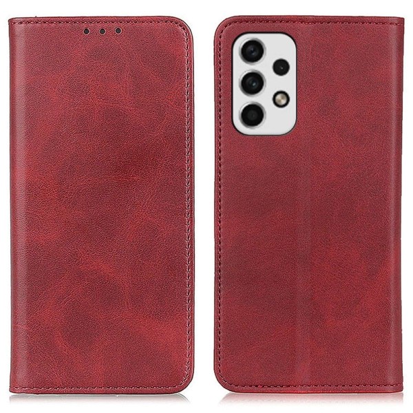 Äkta läder Samsung Galaxy A23 fodral - Röd Röd