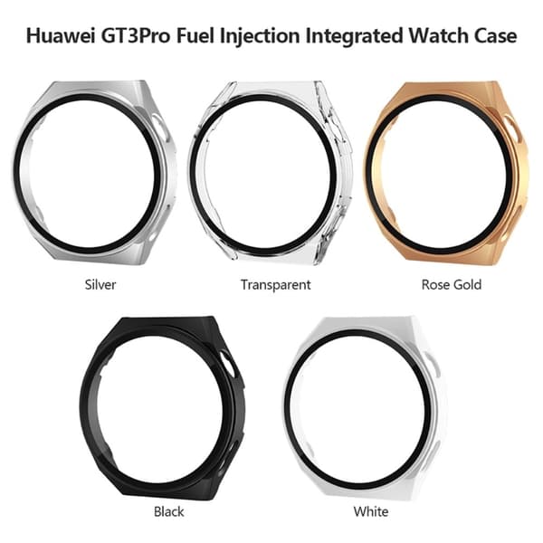Huawei Watch GT 3 Pro 46mm matte cover with tempered glass - White Vit
