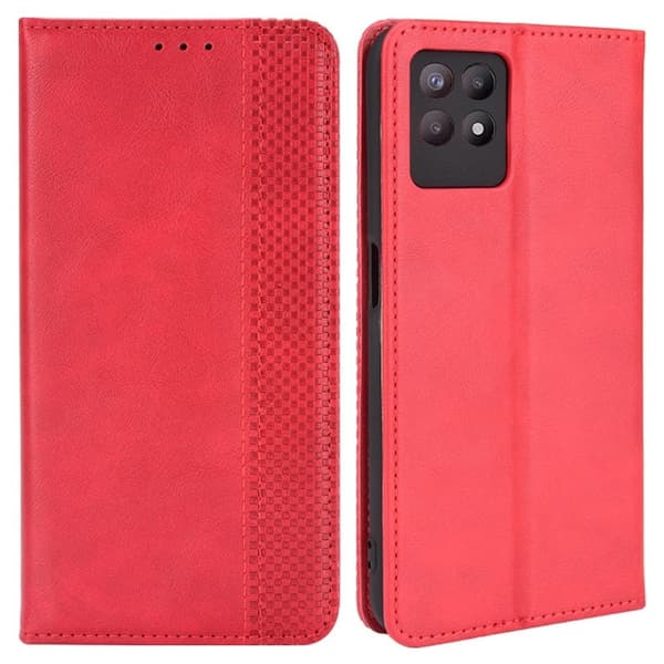 Bofink Vintage Realme 8i Læretui - Rød Red