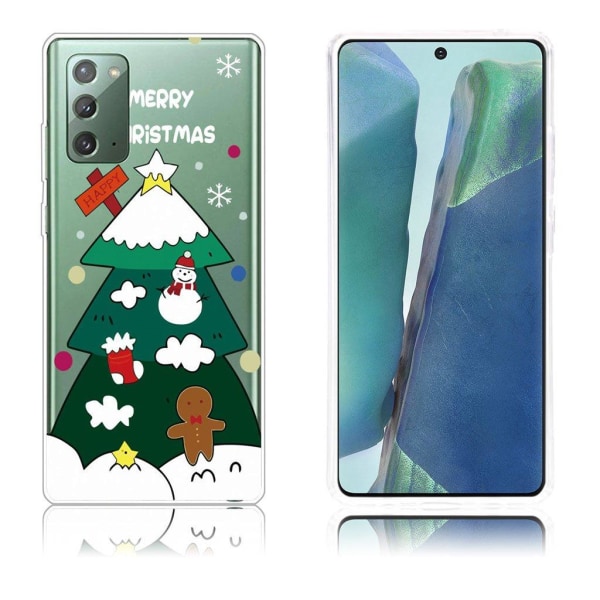 Christmas Samsung Galaxy Note 20 Etui - Snowman på The Træ Green