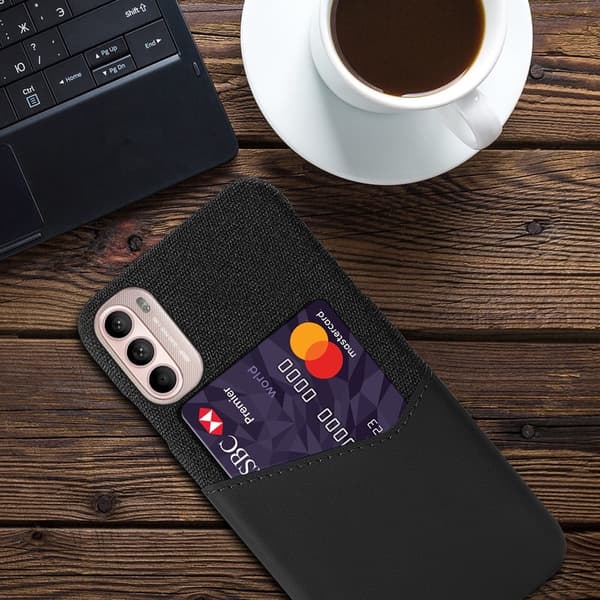 Bofink Motorola Moto G41 / G31 Kredittkort Deksel - Svart Black